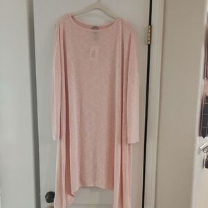 GO Couture Pink Long Sleeve Tunic Dress, size small
